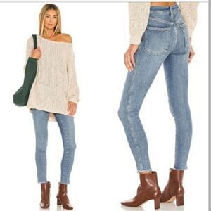 Nwt Free People raw high rise jeggings Sierra